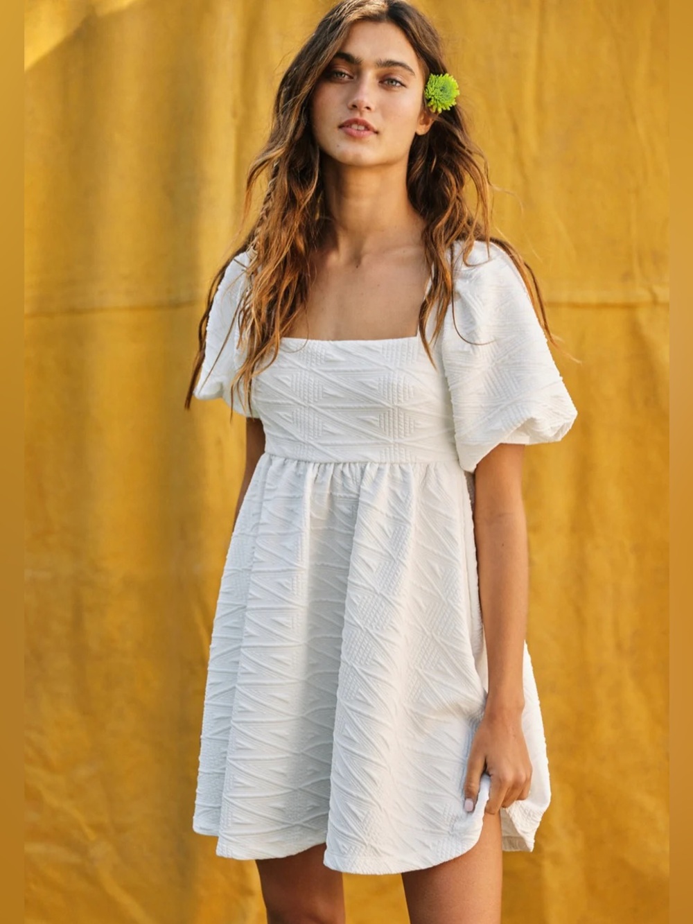 Free people violet puff mini dress